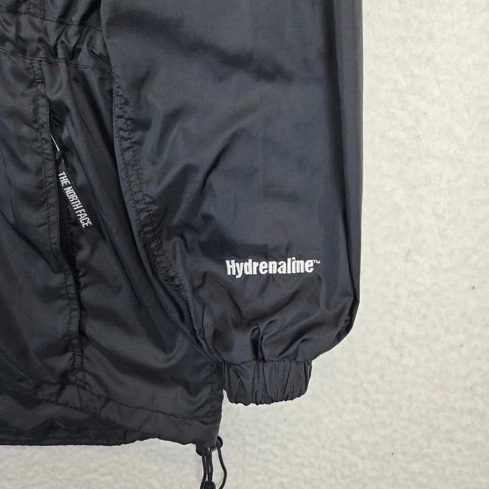 The North Face Mens Hydrenaline Windbreaker Jacket Medium Black Hooded Gorpcore